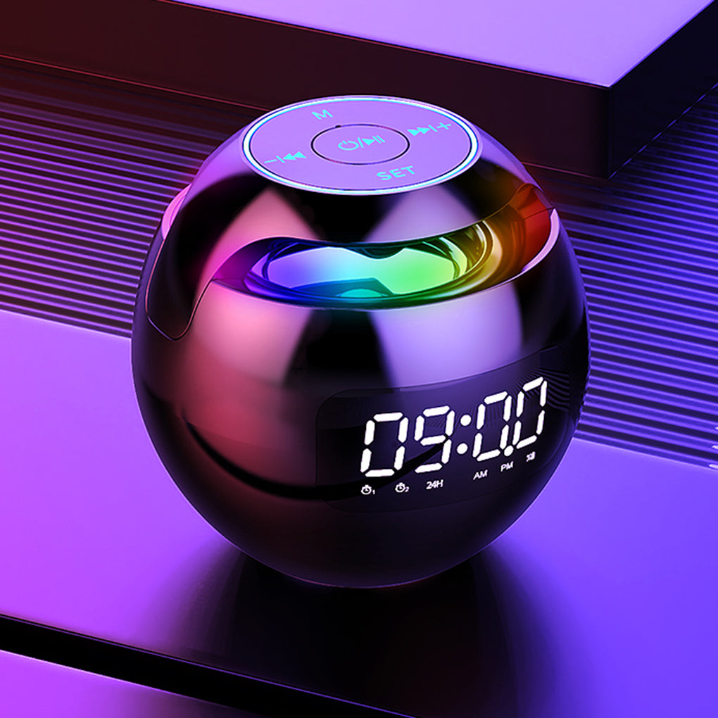 LED Bluetooth Speaker with Digital Alarm Clock